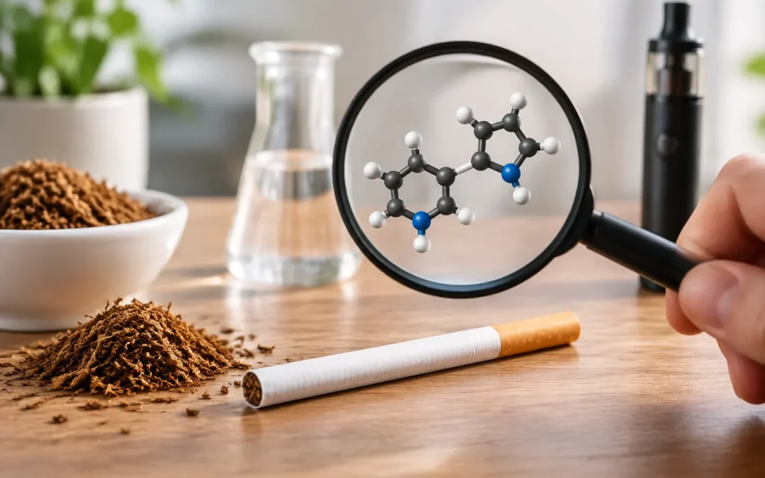 Illustration IA : Quelle est la quantité de nicotine présente dans une cigarette ?