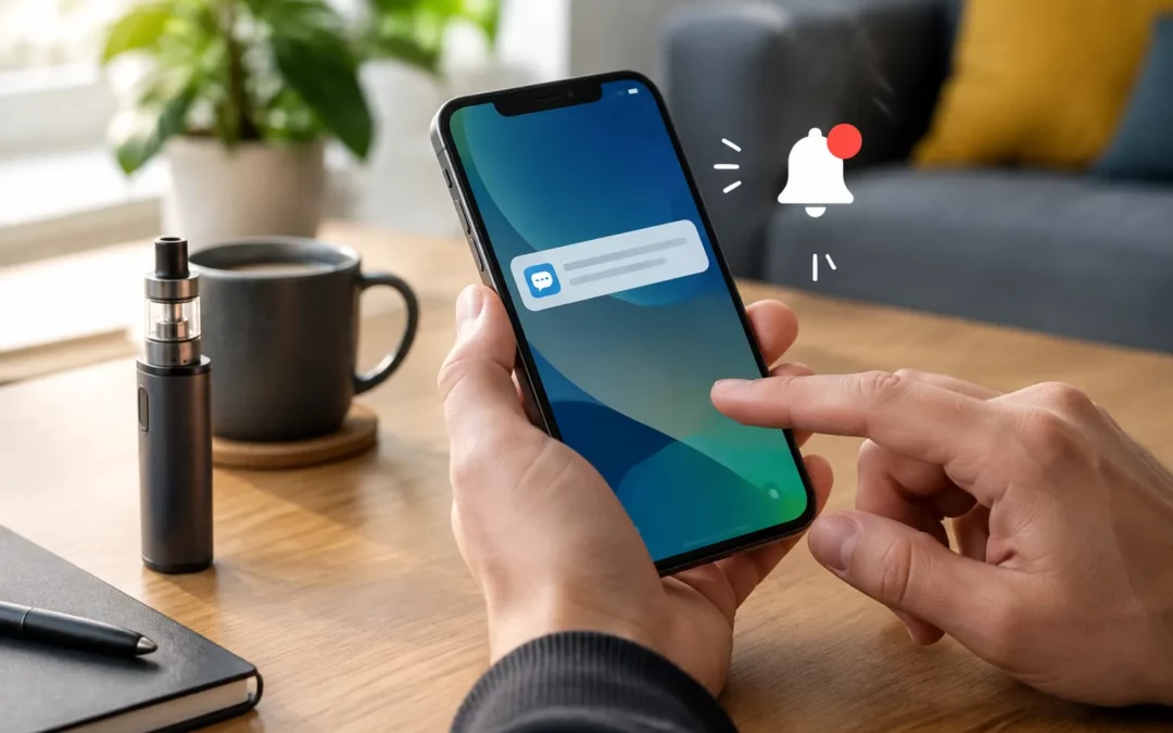 Illustration IA : Recevez vos notifications de messages privés sur iPhone 🔔📱
