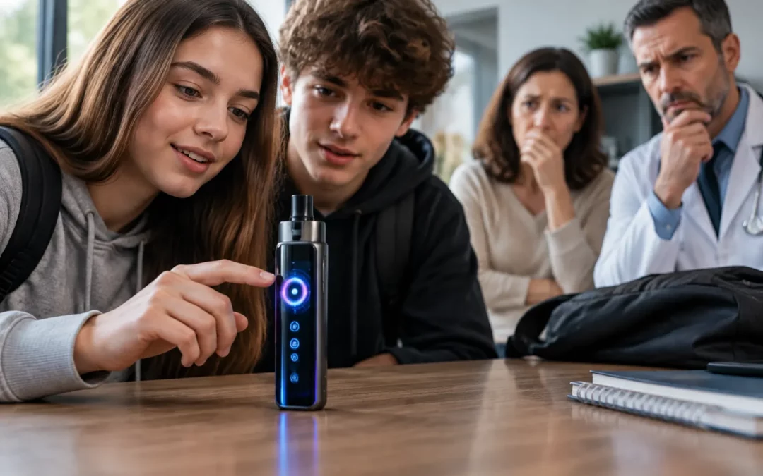 Illustration IA : Smart Vape : le gadget high-tech qui inquiète parents et médecins