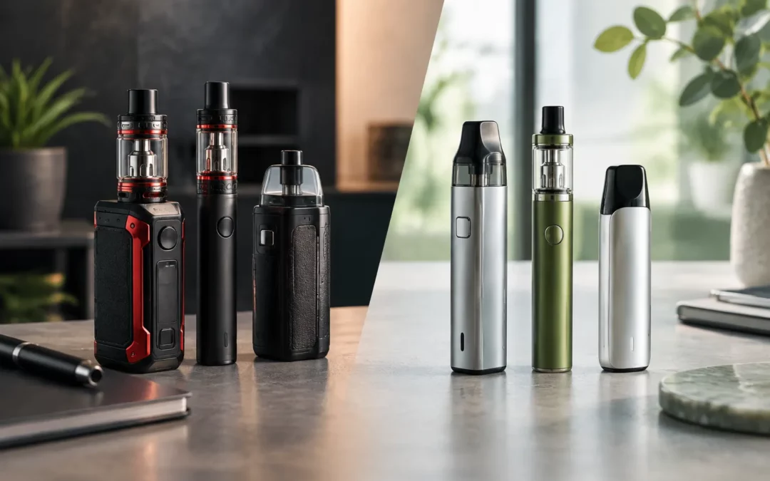 Illustration IA : Smok vs eleaf : avantages et inconvénients des modèles phares