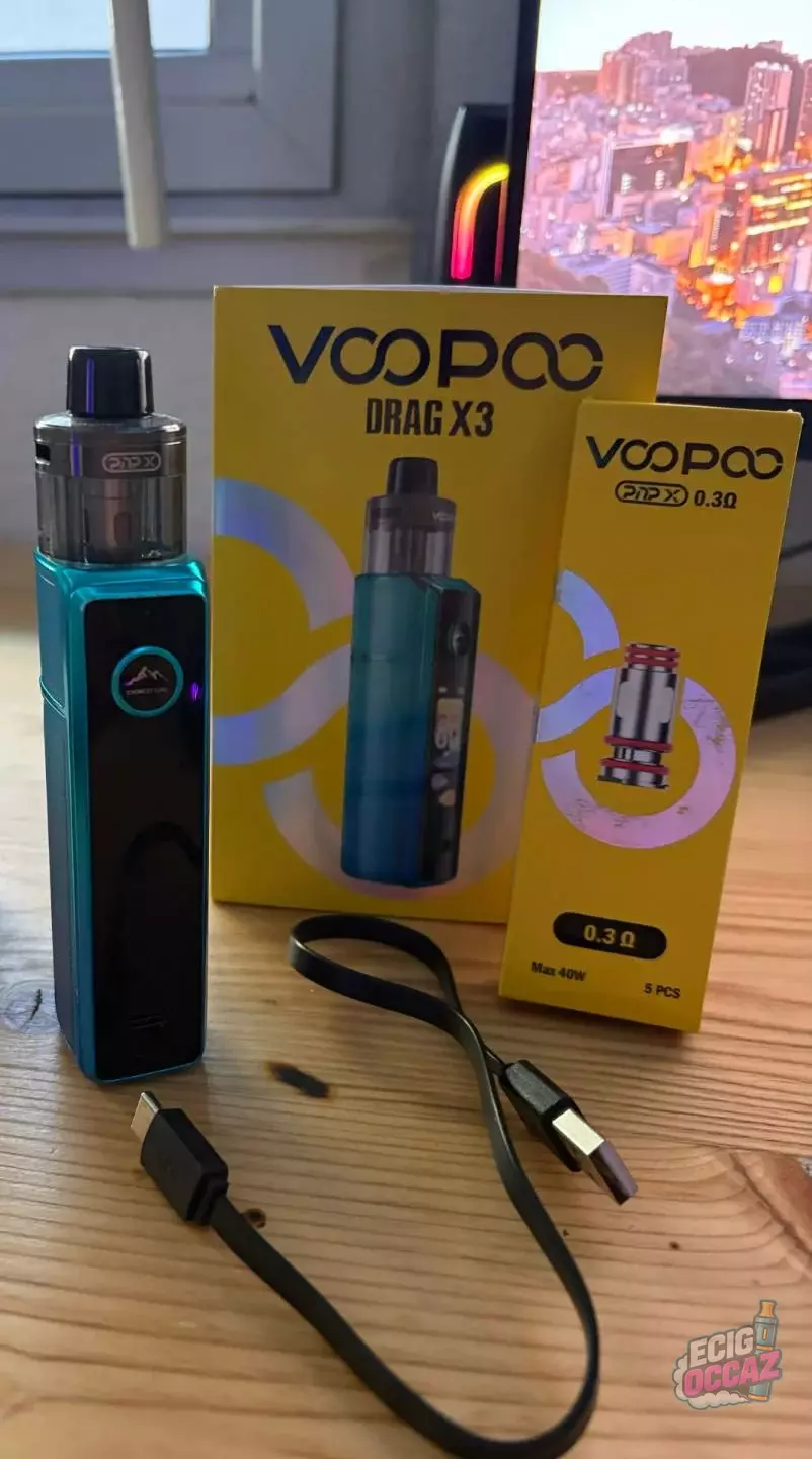 VOOPOO Drag X3 – État impeccable + accu 18650 + résistances neuves