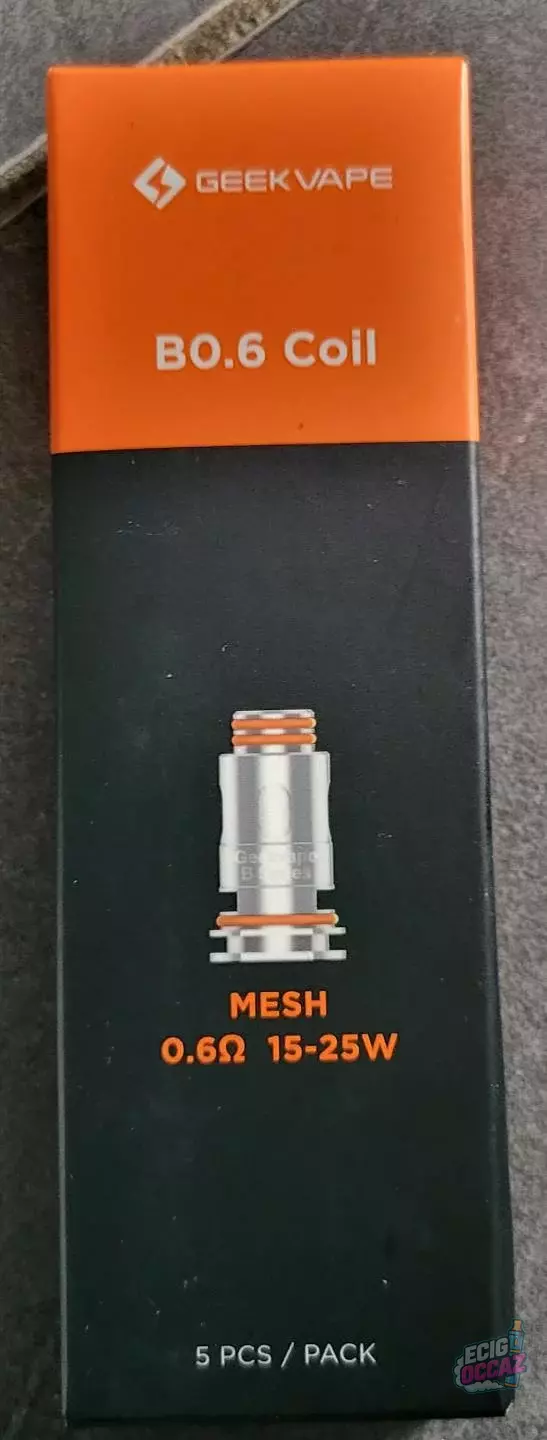 Boîte de 5 résistances Geekvape B Series – B0.6 Coil (0.6 ohm) – Neuve