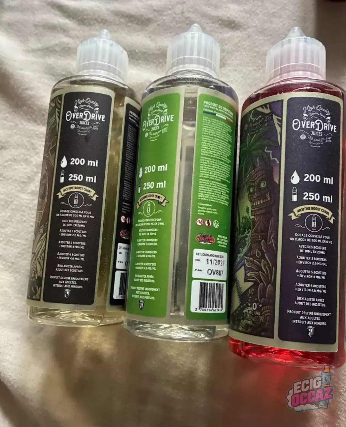 3 Flacons de 200 ML OVERDRIVE