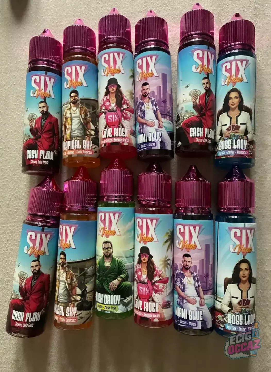 12 Flacons LEVEST Six Vape