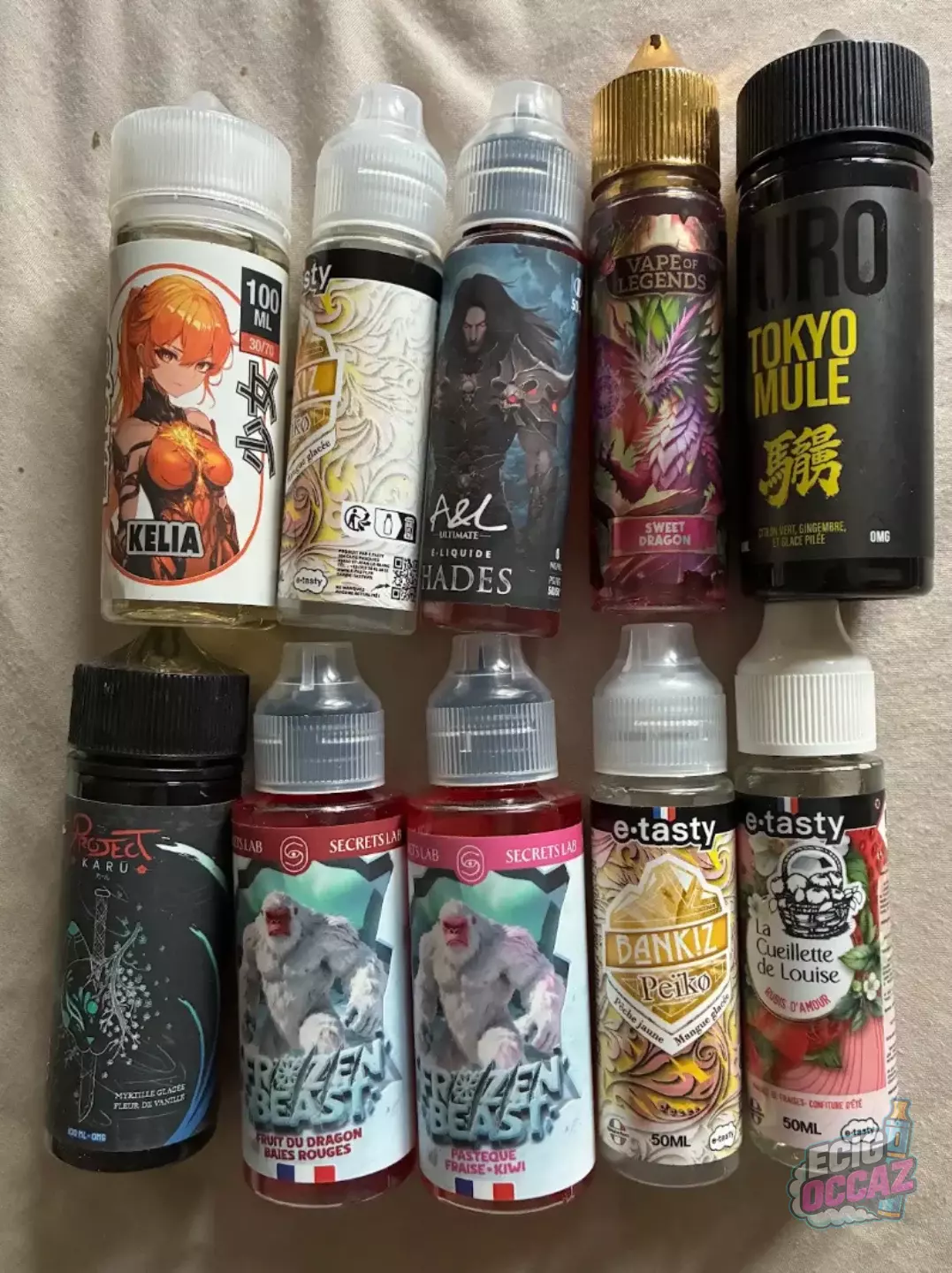 Lot E liquides Variés