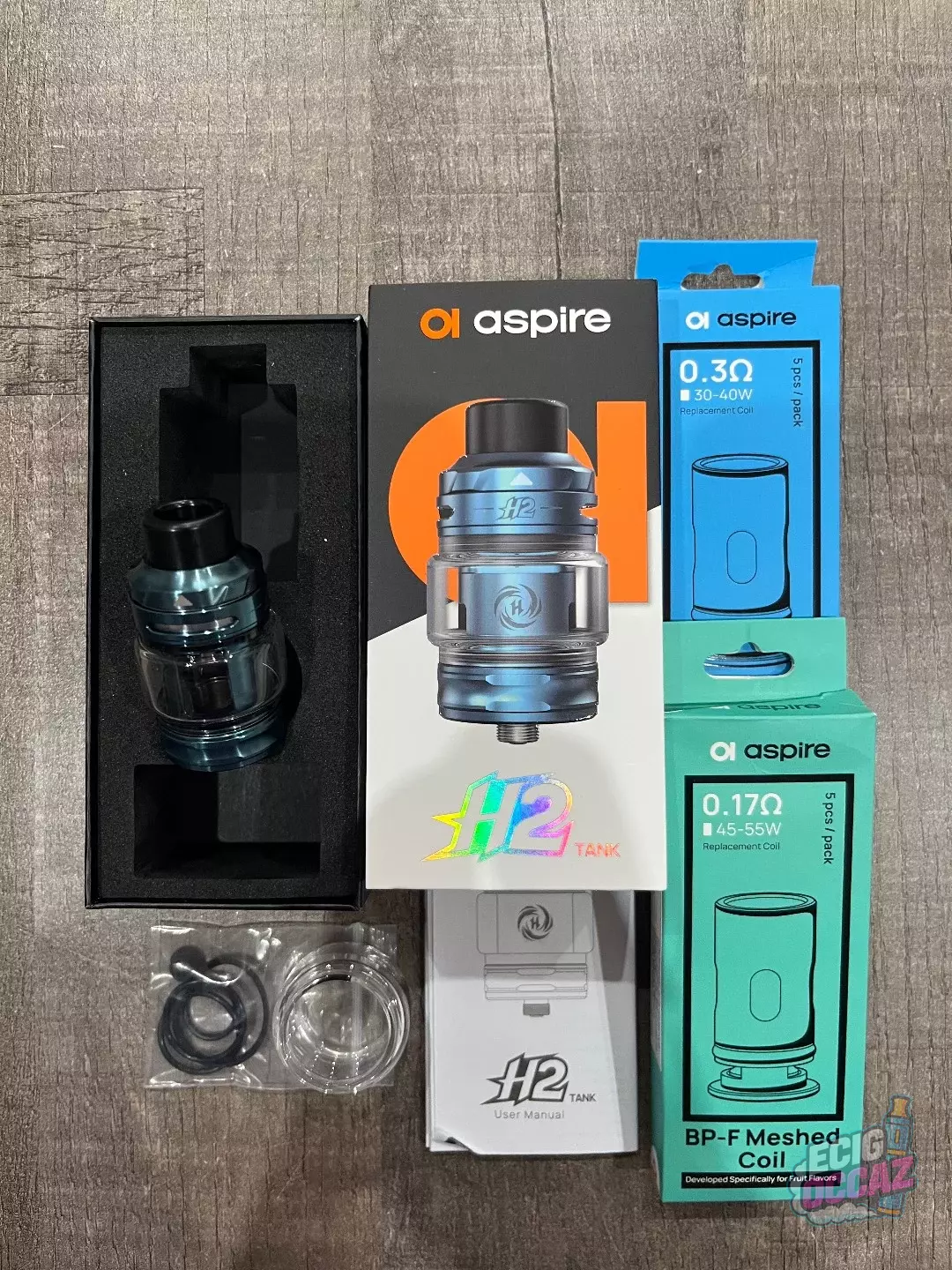 Clearomiseur H2 Tank bleu/9 resistances