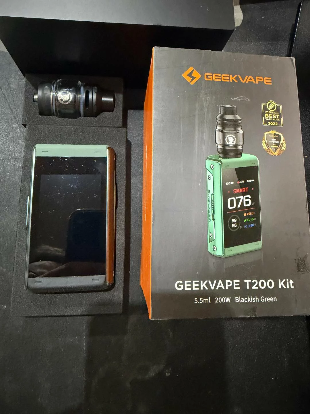 KIT COMPLET GEEKVAPE T200 (Aegis Touch) VERT (Blackish Green)