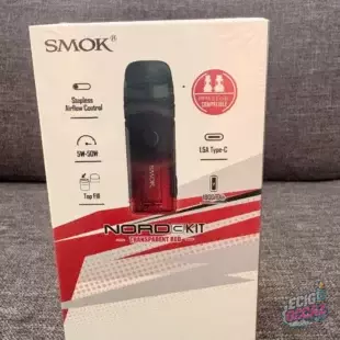 cigarette électronique NORD C KIT SMOK Red transparent  - Neuf sous blister