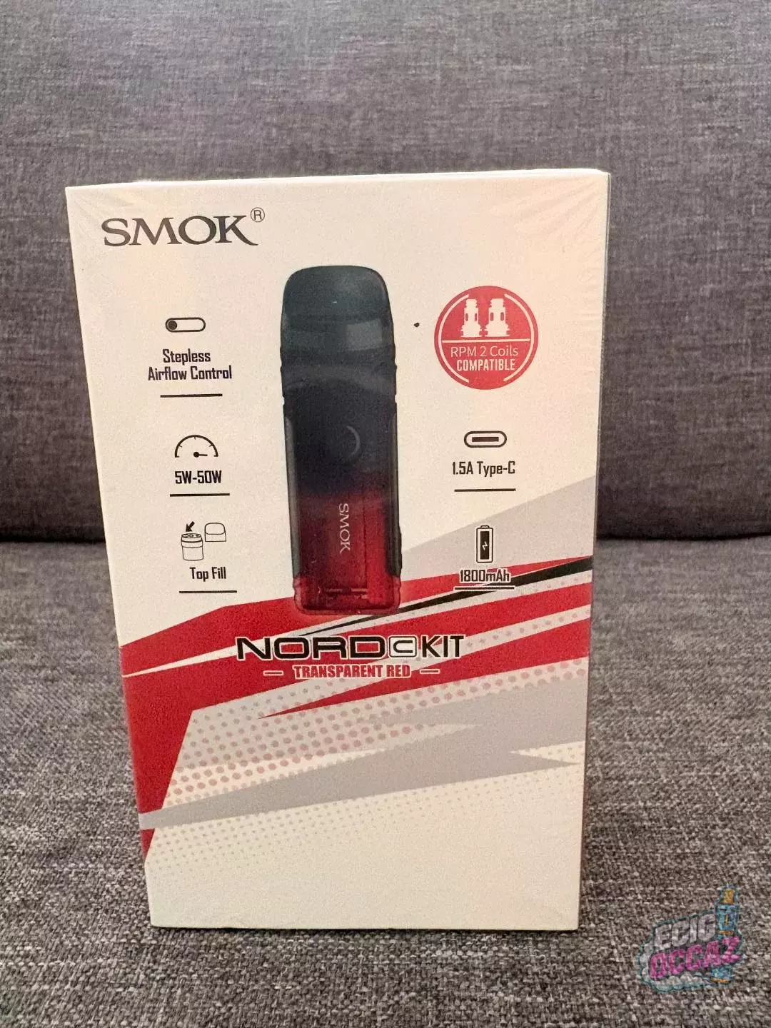 cigarette électronique NORD C KIT SMOK Red transparent – Neuf sous blister