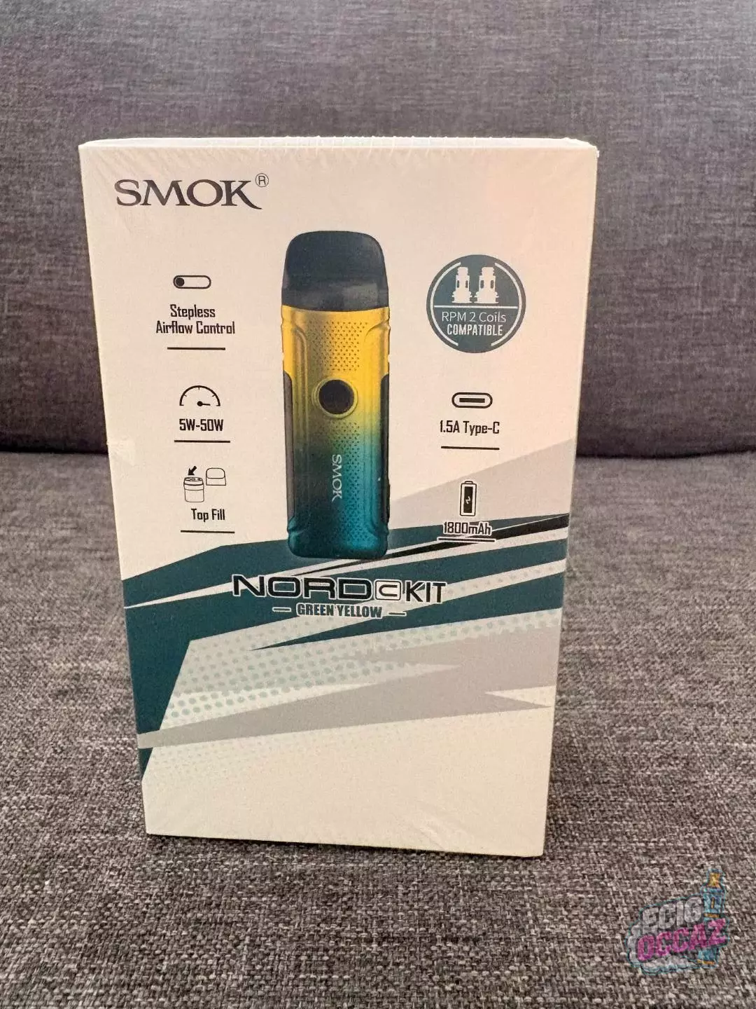 cigarette électronique NORD C KIT SMOK green Yellow