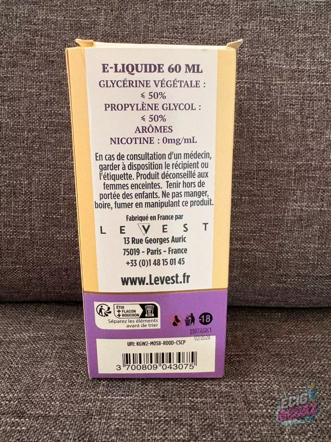 Sirop de violette limonade fraiche  – Petit Nuage – 60ml – 0% nicotine