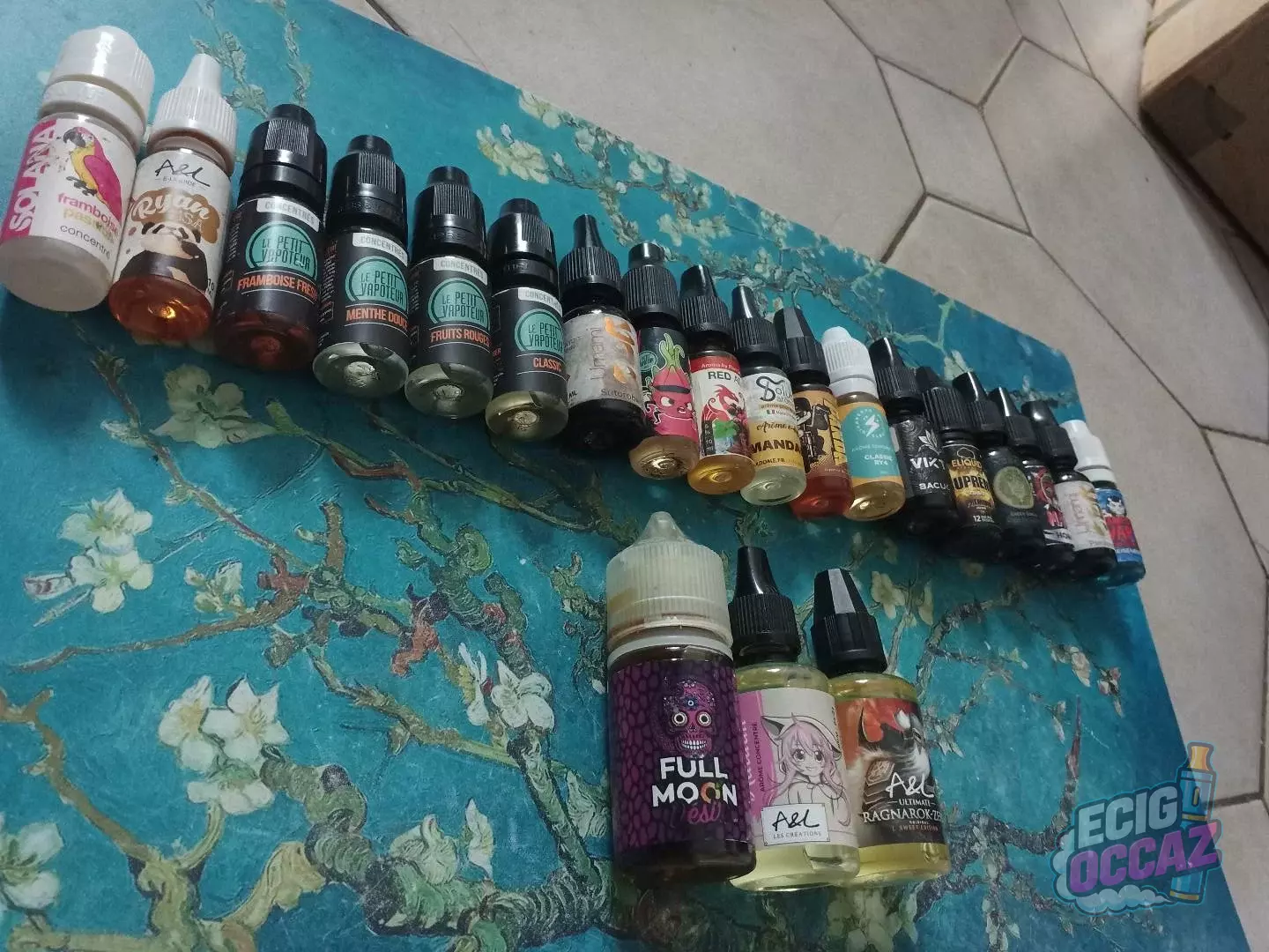 Lot de 21 e-liquides différentes saveurs