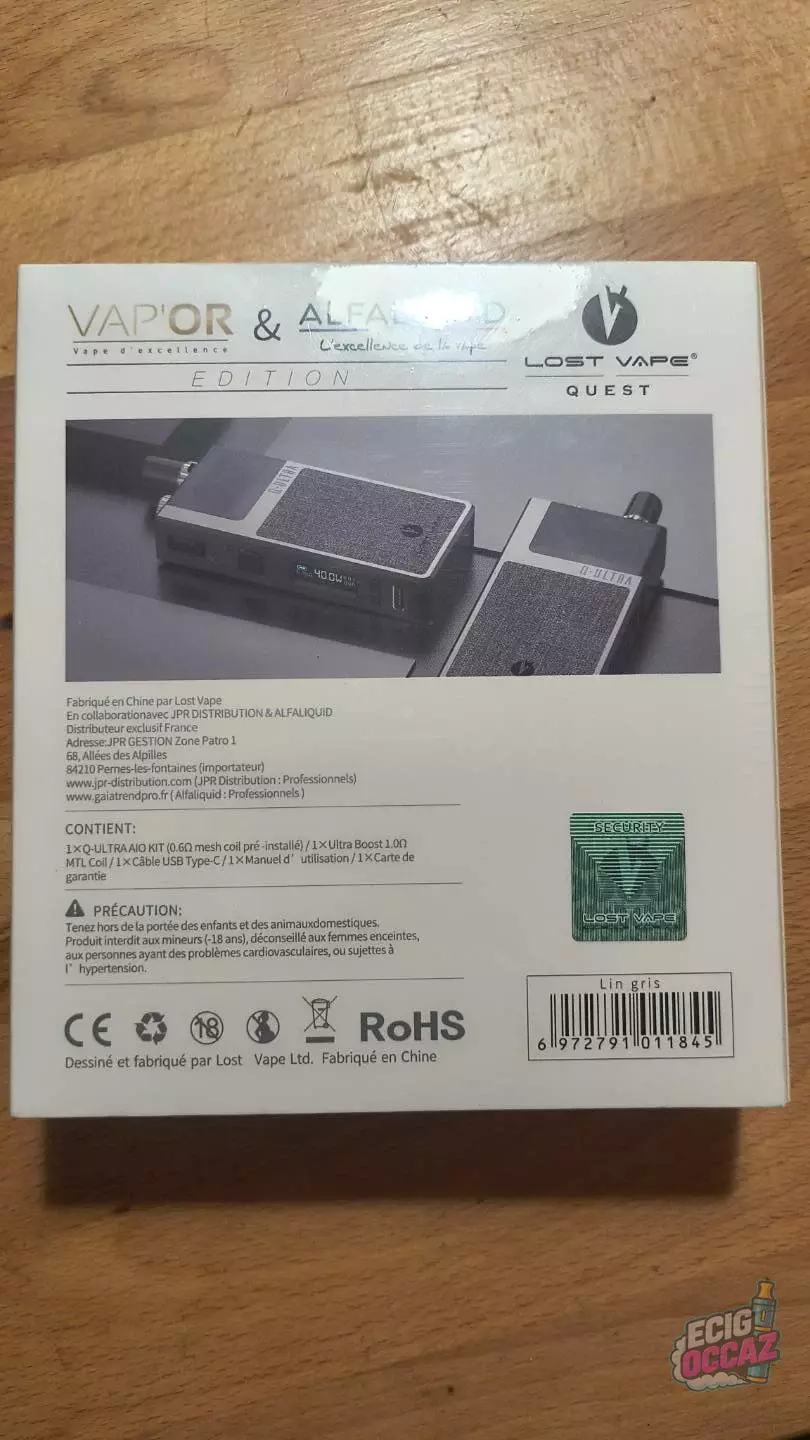 Lost Vape Q-Ultra AIO neuf sous blister