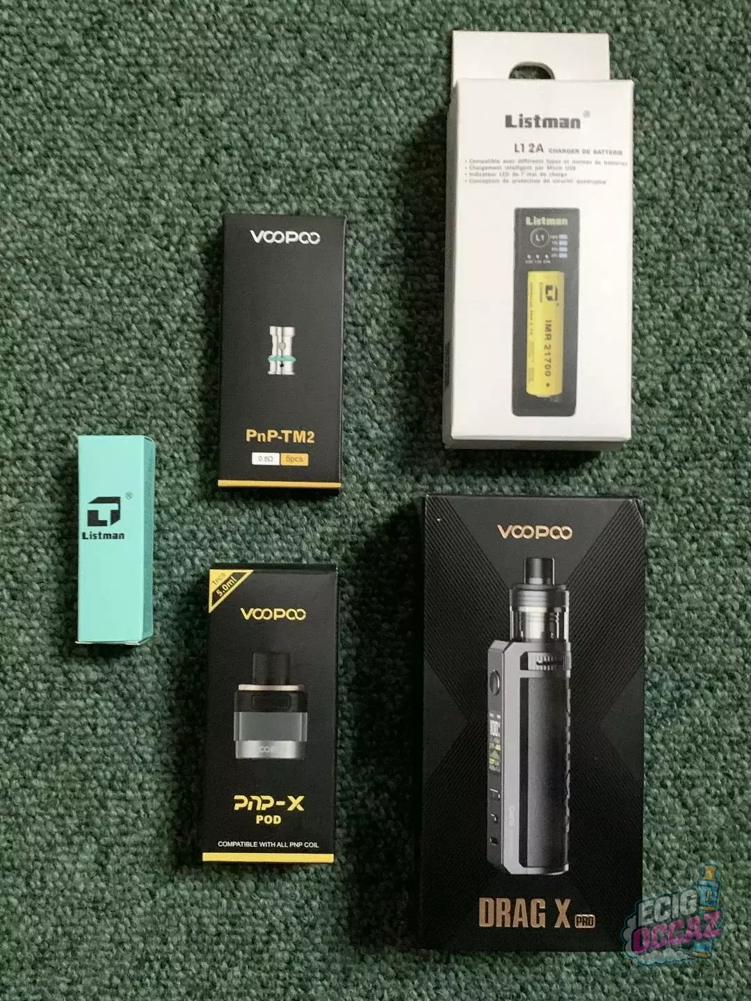 Voopoo Drag X Pro + accu 21700 + chargeur + pod + résistances