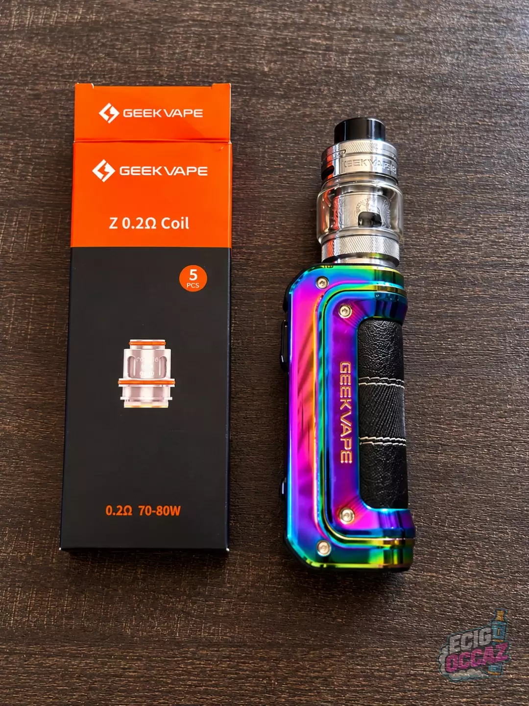 GeekVape Aegis + clearomiseur – Rainbow – Très bon état
