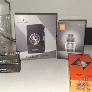 Kit complet Lost Vape Centaurus M200 + Zeus Subohm + 2 Accus + 5 Résistances Z0.15 + Flacons DIY